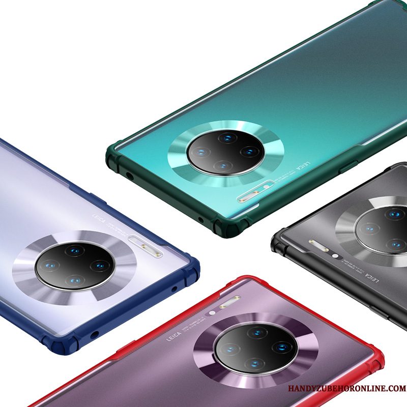 Hoesje Huawei Mate 30 Pro Siliconen Doorzichtig Groen, Hoes Huawei Mate 30 Pro Zacht Telefoon Gasbag