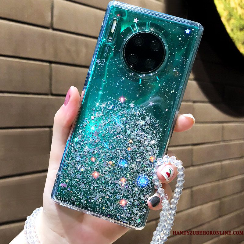 Hoesje Huawei Mate 30 Pro Siliconen Doorzichtigtelefoon, Hoes Huawei Mate 30 Pro Zacht Groen Net Red