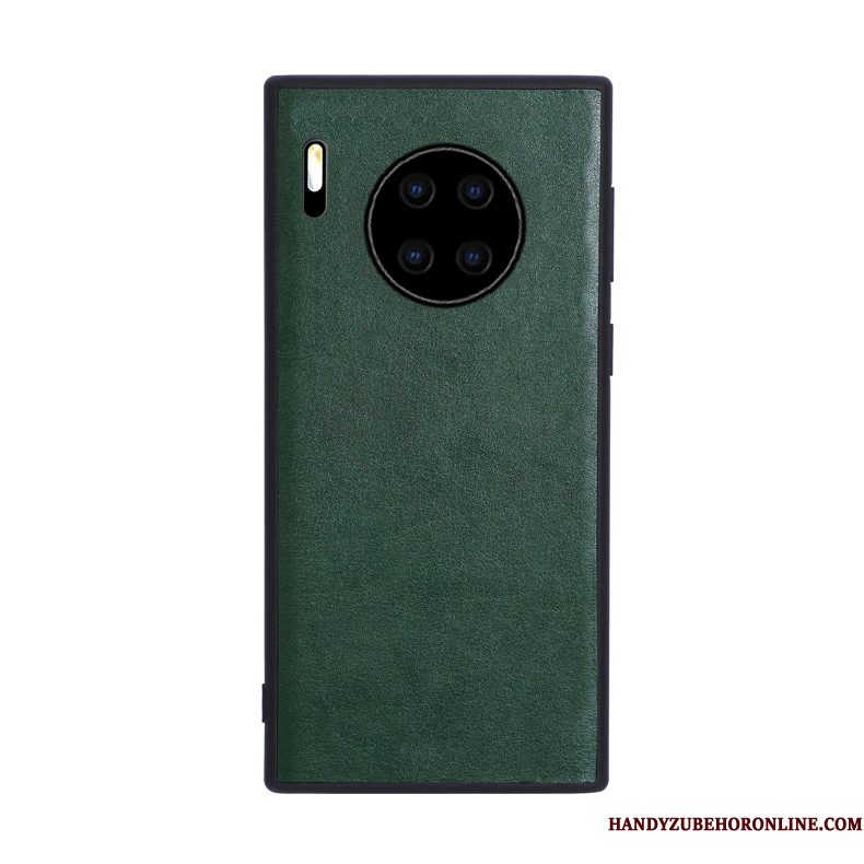 Hoesje Huawei Mate 30 Pro Zacht Schrobben Dun, Hoes Huawei Mate 30 Pro Zakken Chinese Stijl Groen