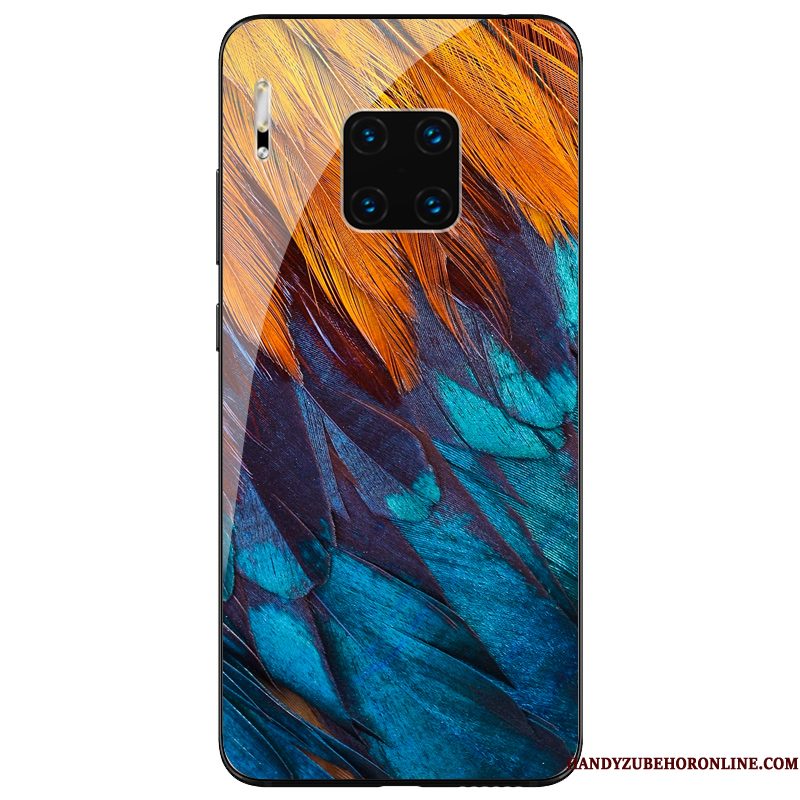 Hoesje Huawei Mate 30 Rs Zakken Persoonlijk Anti-fall, Hoes Huawei Mate 30 Rs Siliconen Blauw Glas