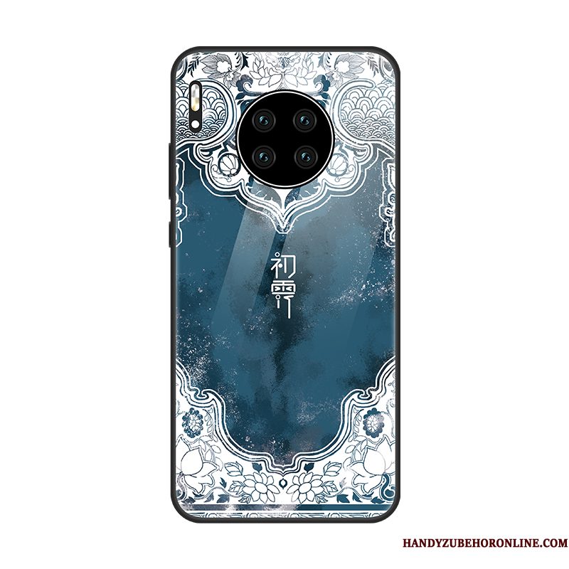 Hoesje Huawei Mate 30 Vintage Trend Paleis, Hoes Huawei Mate 30 Bescherming Glastelefoon