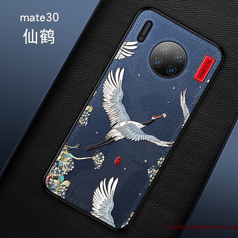 Hoesje Huawei Mate 30 Zacht Kwaliteit Kraan, Hoes Huawei Mate 30 Leer Telefoon Hanger