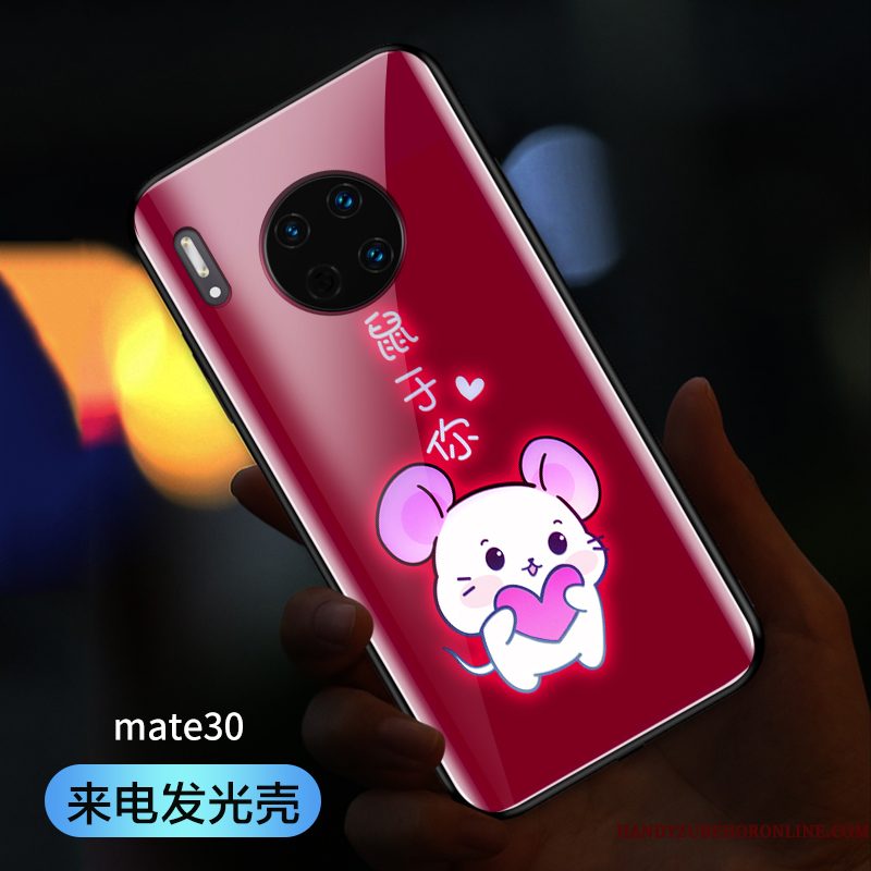 Hoesje Huawei Mate 30 Zakken Persoonlijk Anti-fall, Hoes Huawei Mate 30 Scheppend Roodtelefoon