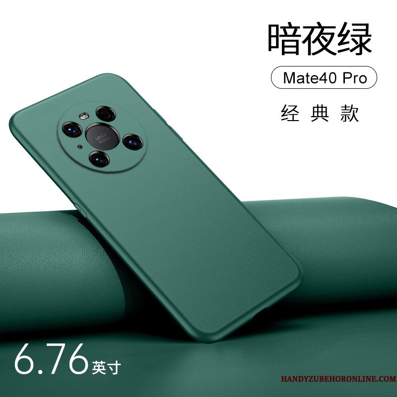 Hoesje Huawei Mate 40 Pro Bescherming Nieuw Groen, Hoes Huawei Mate 40 Pro Zakken Schrobben Eenvoudige