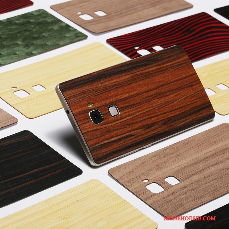 Hoesje Huawei Mate 8 Bescherming Duntelefoon, Hoes Huawei Mate 8 Kleur Omlijsting Massief Hout