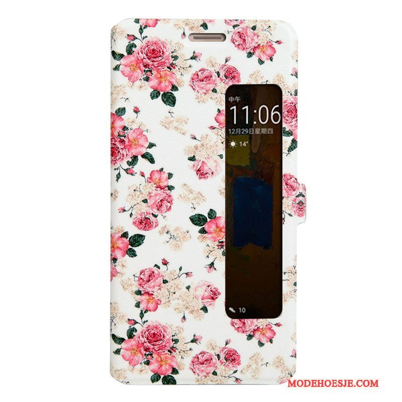 Hoesje Huawei Mate 9 Pro Folio Anti-fall Roze, Hoes Huawei Mate 9 Pro Leer Telefoon Trend