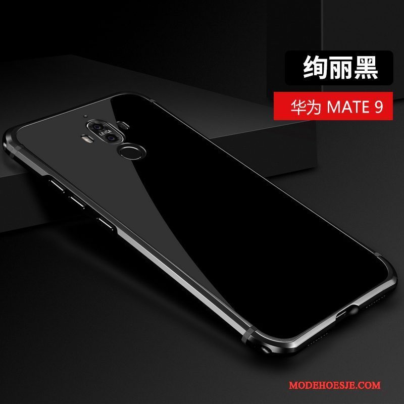 Hoesje Huawei Mate 9 Scheppend Anti-fall Zwart, Hoes Huawei Mate 9 Metaal Persoonlijk Trend