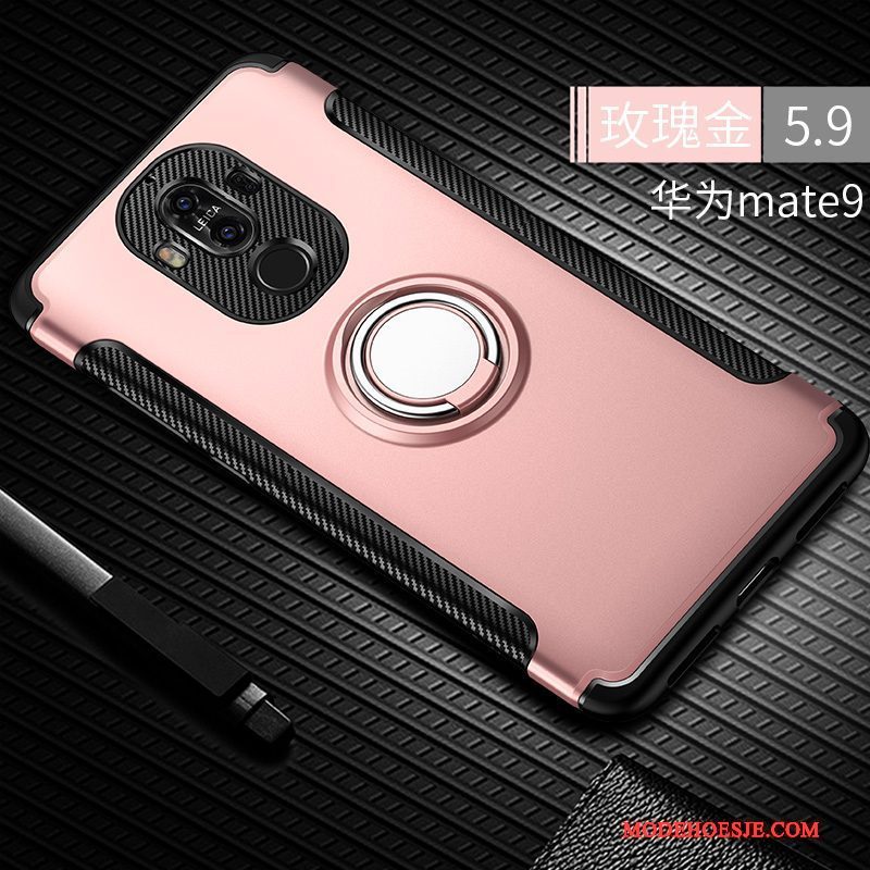 Hoesje Huawei Mate 9 Zakken Anti-falltelefoon, Hoes Huawei Mate 9 Scheppend Roze