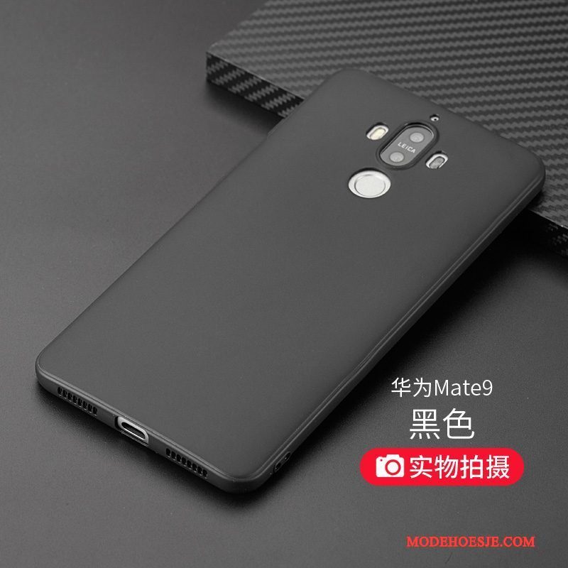 Hoesje Huawei Mate 9 Zakken Eenvoudigetelefoon, Hoes Huawei Mate 9 Siliconen Zwart Trend