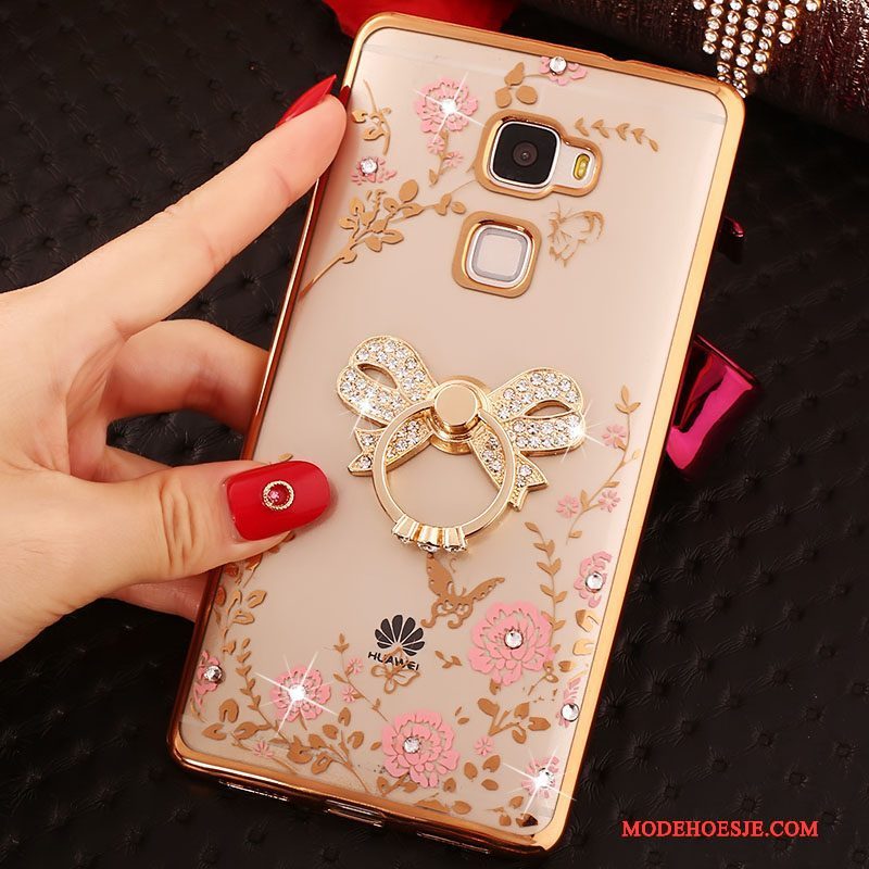 Hoesje Huawei Mate S Strass Telefoon Goud, Hoes Huawei Mate S Bescherming