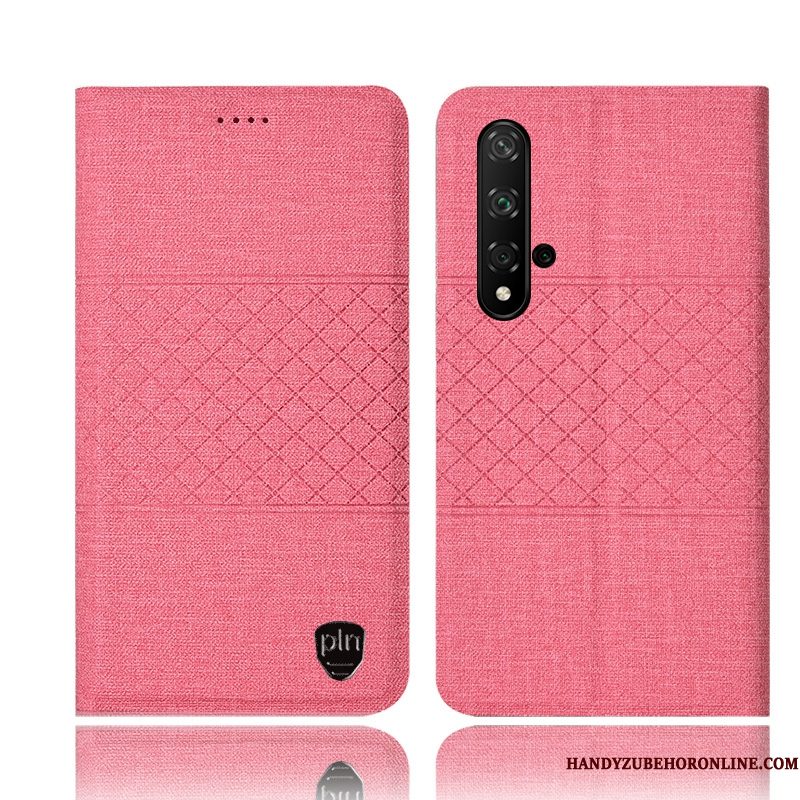 Hoesje Huawei Nova 5t Bescherming Anti-fall Roze, Hoes Huawei Nova 5t Zakken Katoen En Linnentelefoon