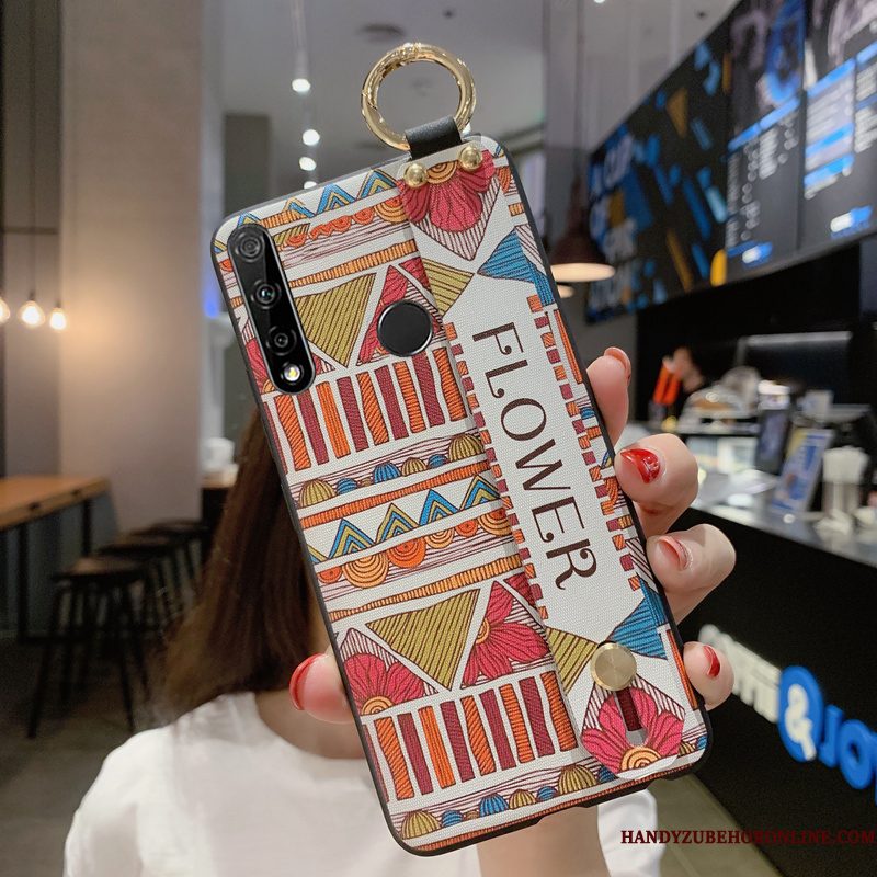 Hoesje Huawei Nova 5t Spotprent Roodtelefoon, Hoes Huawei Nova 5t Bescherming Etnische Wind