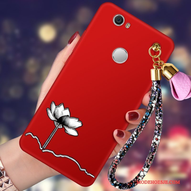 Hoesje Huawei Nova Bescherming Rood Schrobben, Hoes Huawei Nova Telefoon Jeugd