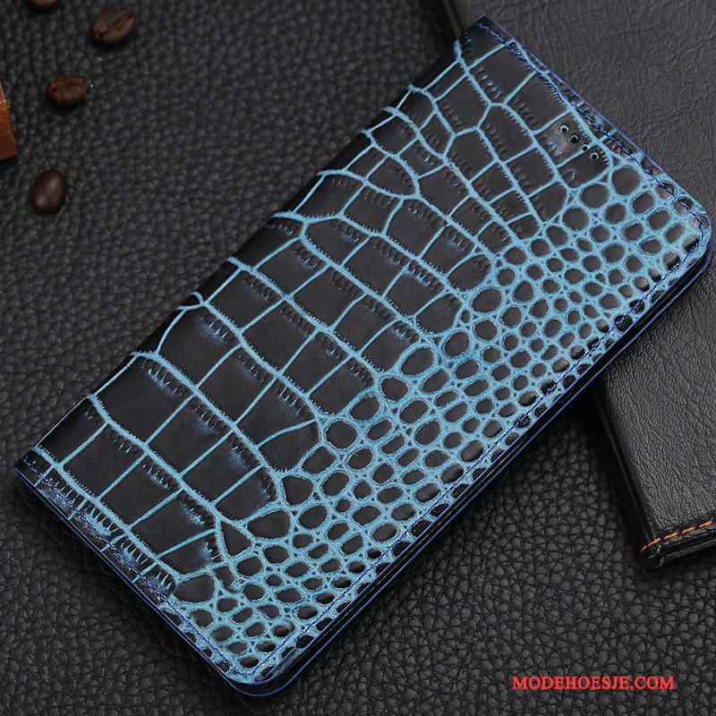 Hoesje Huawei Nova Leer Telefoon Anti-fall, Hoes Huawei Nova Folio Patroon Groen