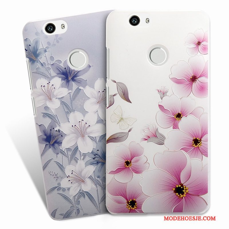 Hoesje Huawei Nova Reliëf Telefoon Hard, Hoes Huawei Nova Bescherming Purper Licht