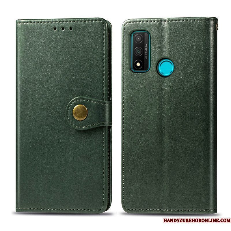 Hoesje Huawei P Smart 2020 Leer Bedrijf Effen Kleur, Hoes Huawei P Smart 2020 Folio Eenvoudige Hanger