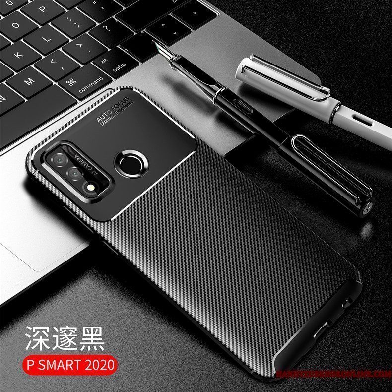 Hoesje Huawei P Smart 2020 Siliconen Accessoires Anti-fall, Hoes Huawei P Smart 2020 Bescherming Zwarttelefoon