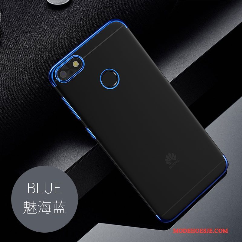 Hoesje Huawei P Smart Bescherming Doorzichtigtelefoon, Hoes Huawei P Smart Zacht Blauw