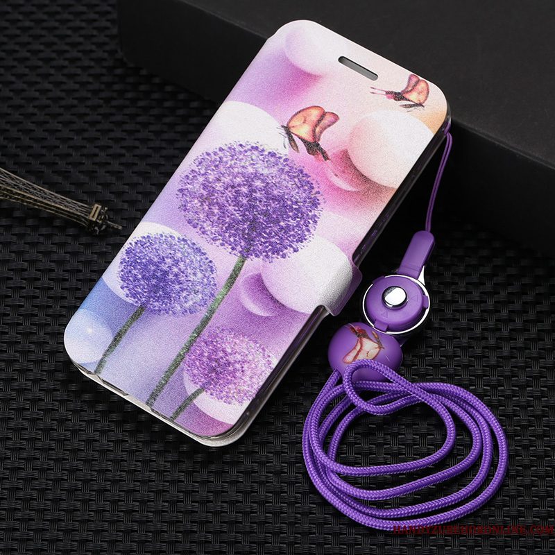 Hoesje Huawei P Smart+ Bescherming Net Red Purper, Hoes Huawei P Smart+ Siliconen Telefoon Trendy Merk