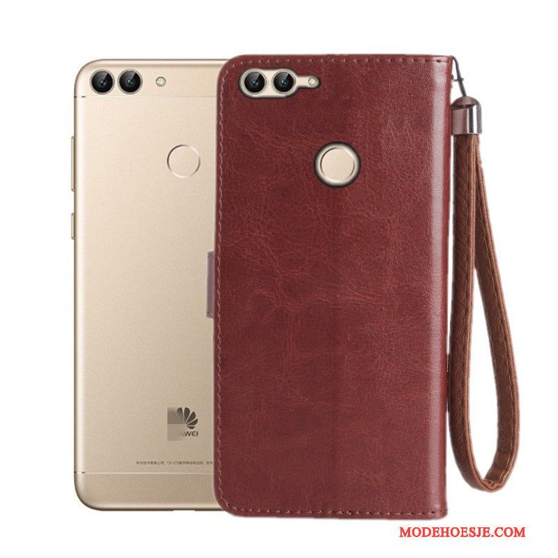 Hoesje Huawei P Smart Folio Anti-falltelefoon, Hoes Huawei P Smart Leer