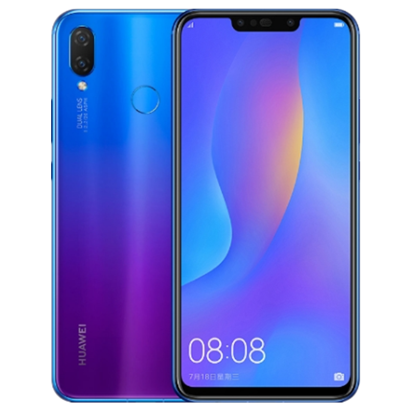 Hoesje Huawei P Smart+ Glas Achterklep, Hoes Huawei P Smart+ Blauw