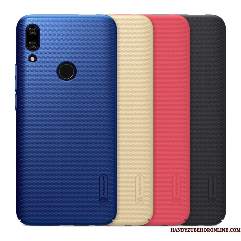 Hoesje Huawei P Smart Z Ondersteuning Goud Blauw, Hoes Huawei P Smart Z Bescherming Edelsteen Anti-fall