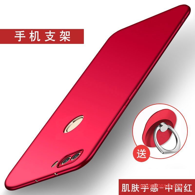 Hoesje Huawei P Smart Zacht Anti-fall Rood, Hoes Huawei P Smart Siliconen Schrobbentelefoon