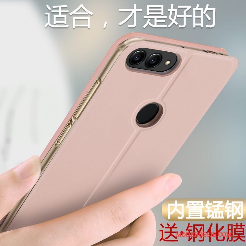 Hoesje Huawei P Smart Zakken Telefoon Roze, Hoes Huawei P Smart Folio Anti-fall