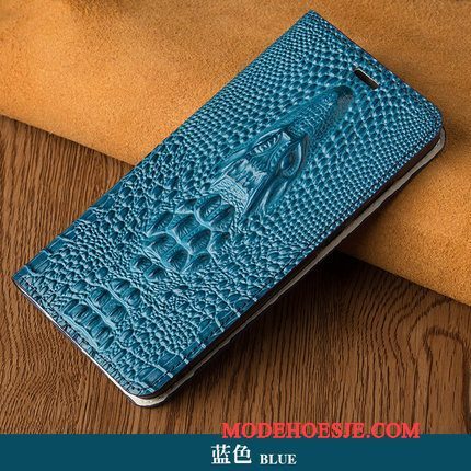Hoesje Huawei P10 Lite Bescherming Donkerblauw Persoonlijk, Hoes Huawei P10 Lite Folio Hard Dragon Patroon