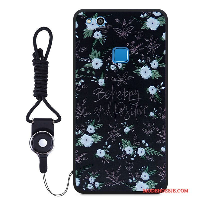 Hoesje Huawei P10 Lite Spotprent Jeugdtelefoon, Hoes Huawei P10 Lite Bescherming Zwart Kleur