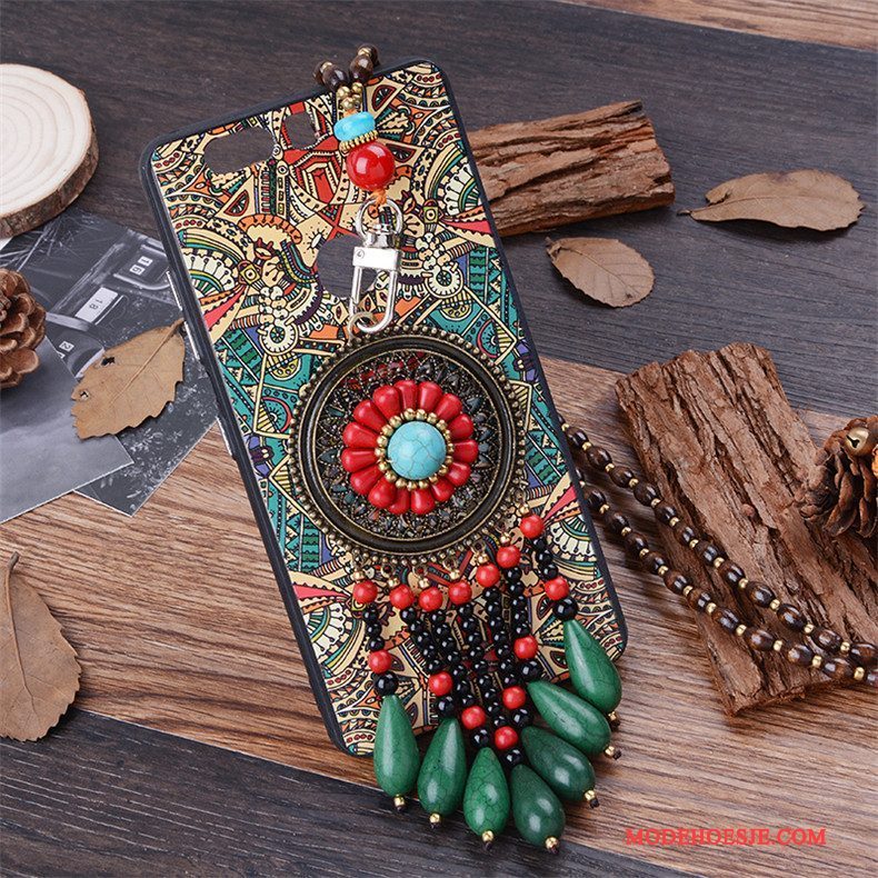 Hoesje Huawei P10 Plus Bescherming Anti-falltelefoon, Hoes Huawei P10 Plus Vintage Wind Etnische