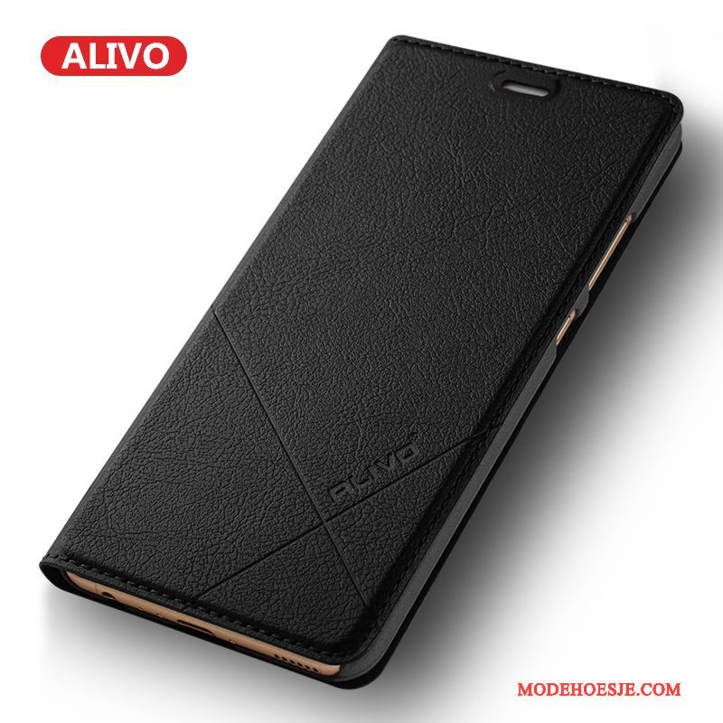 Hoesje Huawei P10 Plus Folio Zwarttelefoon, Hoes Huawei P10 Plus Leer Anti-fall