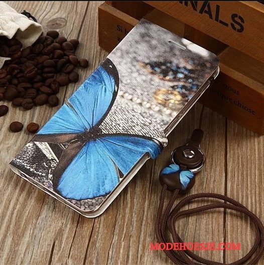 Hoesje Huawei P10 Plus Leer Blauwtelefoon, Hoes Huawei P10 Plus Bescherming Mooie