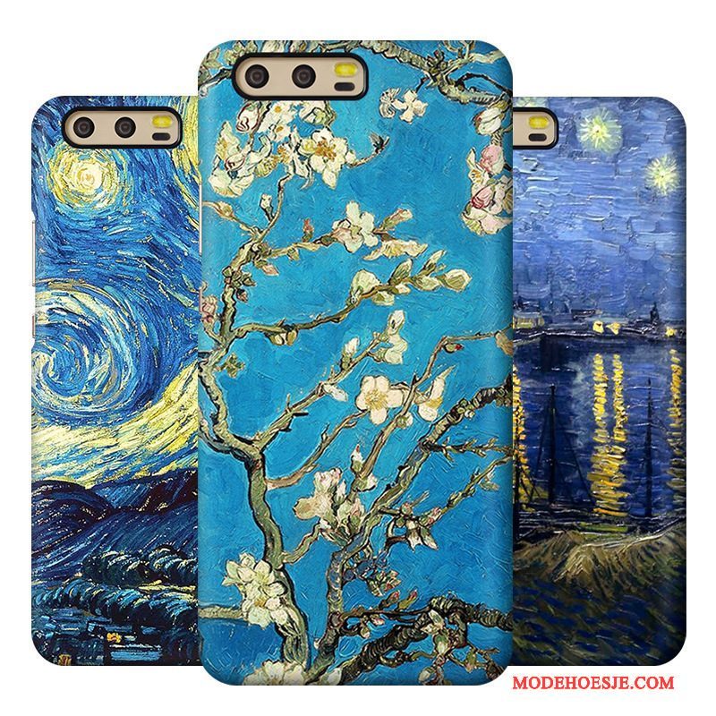 Hoesje Huawei P10 Plus Zakken Schrobben Blauw, Hoes Huawei P10 Plus Scheppend Kunst Anti-fall