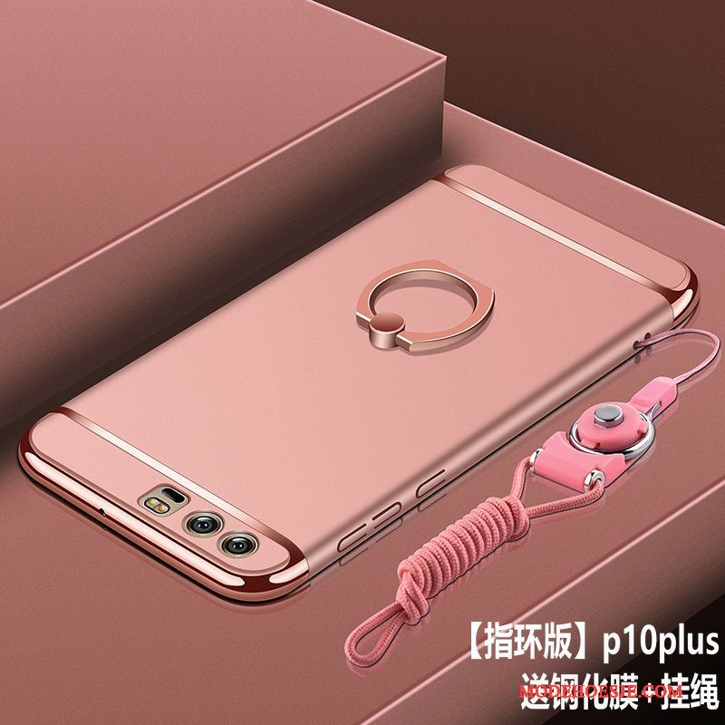 Hoesje Huawei P10 Plus Zakken Telefoon Schrobben, Hoes Huawei P10 Plus Bescherming Roze Hanger