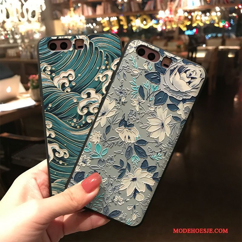 Hoesje Huawei P10 Siliconen Telefoon Wind, Hoes Huawei P10 Hanger Blauw