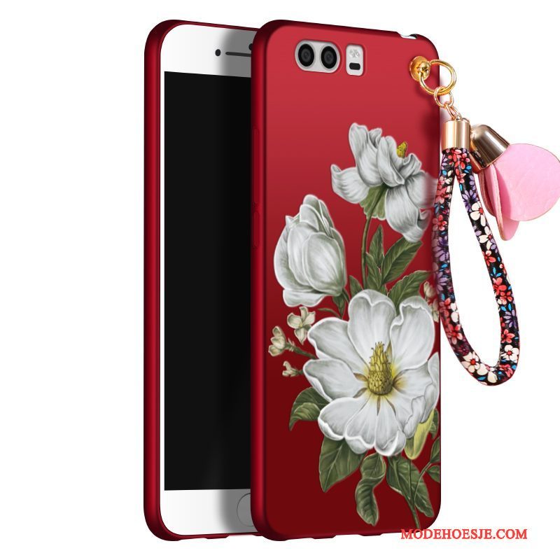 Hoesje Huawei P10 Zacht Hanger Schrobben, Hoes Huawei P10 Siliconen Telefoon Bloemen