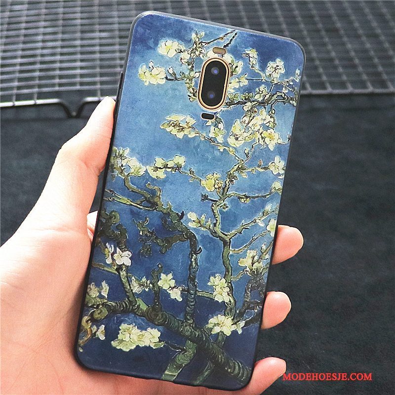 Hoesje Huawei P10 Zakken Telefoon Olieverfschilderij, Hoes Huawei P10 Bescherming Blauw Anti-fall