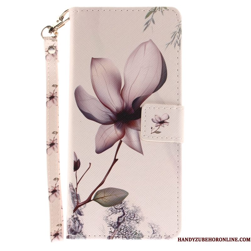 Hoesje Huawei P20 Bescherming Anti-fall Bloemen, Hoes Huawei P20 Leer Grijstelefoon