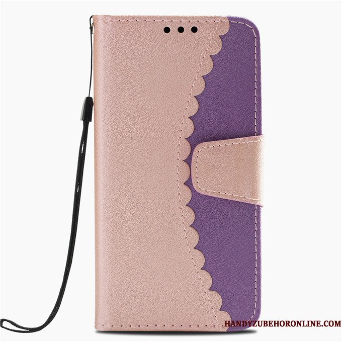 Hoesje Huawei P20 Bescherming Anti-fall Purper, Hoes Huawei P20 Leer