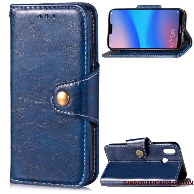 Hoesje Huawei P20 Lite Bescherming Anti-fall Blauw, Hoes Huawei P20 Lite Scheppend Kaart