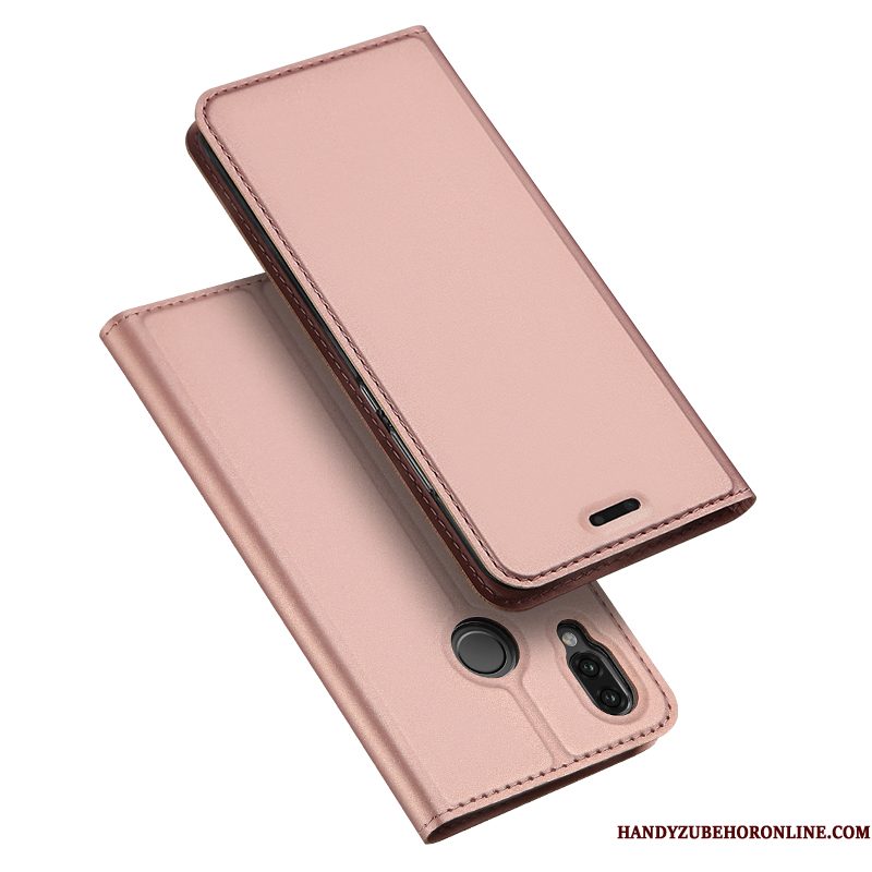 Hoesje Huawei P20 Lite Folio Rose Goud Nieuw, Hoes Huawei P20 Lite Bescherming Kaart Anti-fall