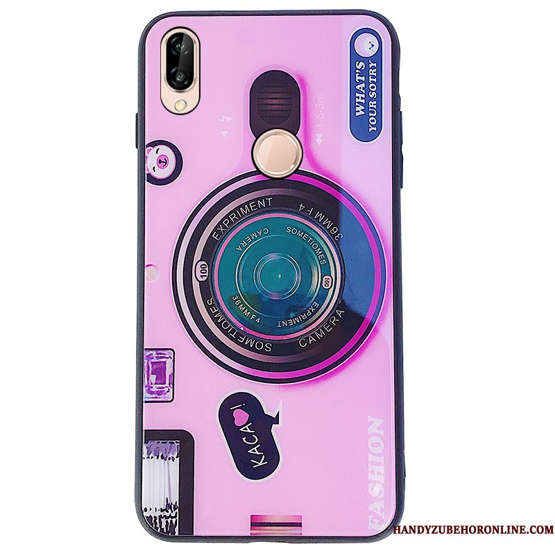 Hoesje Huawei P20 Lite Zakken Telefoon Glas, Hoes Huawei P20 Lite Roze
