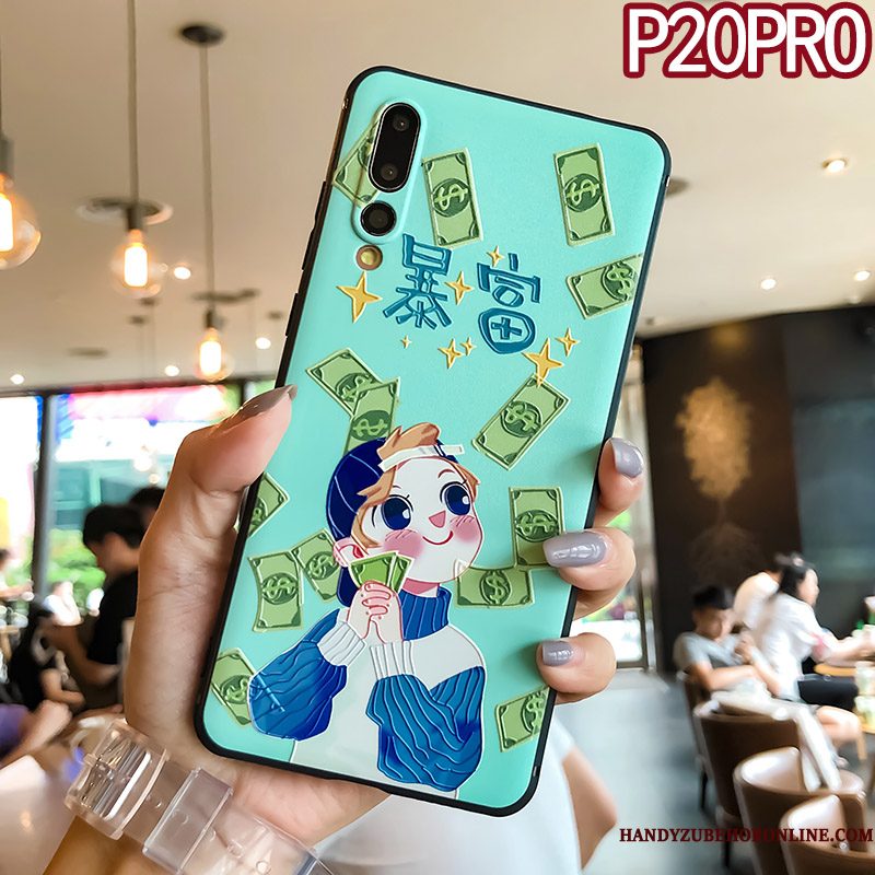 Hoesje Huawei P20 Pro Bescherming Persoonlijk Ring, Hoes Huawei P20 Pro Reliëf Eenvoudige Mini