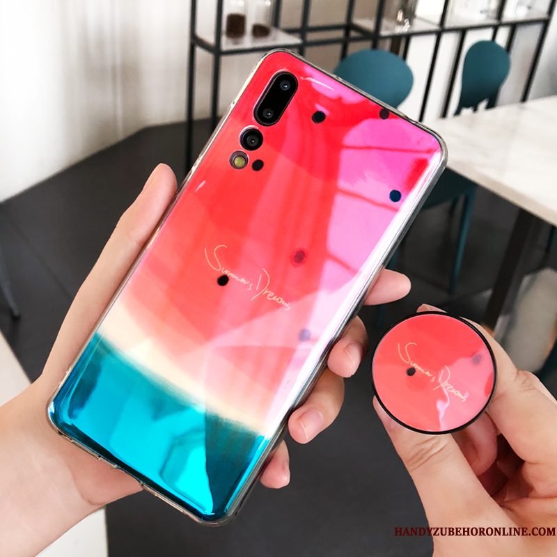 Hoesje Huawei P20 Pro Siliconen Trendy Merktelefoon, Hoes Huawei P20 Pro Zacht Hanger Rood