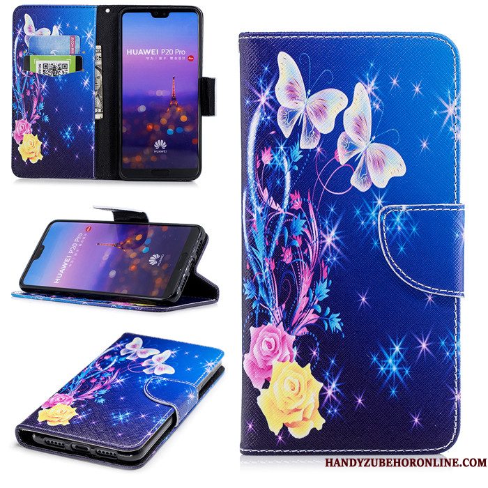 Hoesje Huawei P20 Siliconen Blauw Anti-fall, Hoes Huawei P20 Scheppend Telefoon