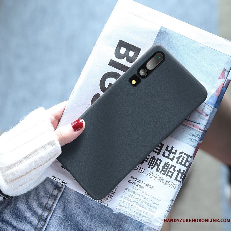 Hoesje Huawei P30 Bescherming Net Red Schrobben, Hoes Huawei P30 Hard Zwart