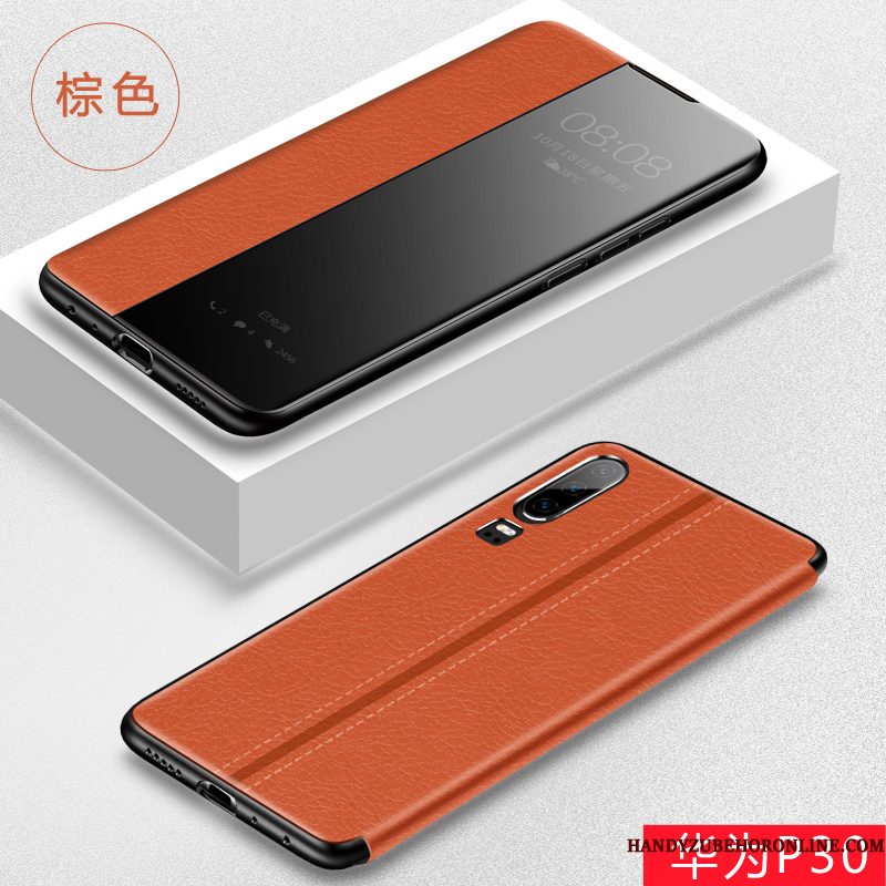 Hoesje Huawei P30 Leer Telefoon Anti-fall, Hoes Huawei P30 Folio