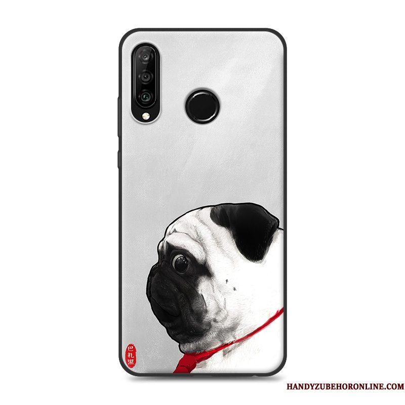 Hoesje Huawei P30 Lite Bescherming Anti-fall Grijs, Hoes Huawei P30 Lite Zakken Lovers Persoonlijk