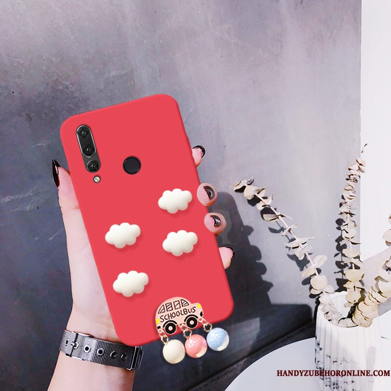 Hoesje Huawei P30 Lite Mode Nieuw Net Red, Hoes Huawei P30 Lite Zacht Rood Anti-fall